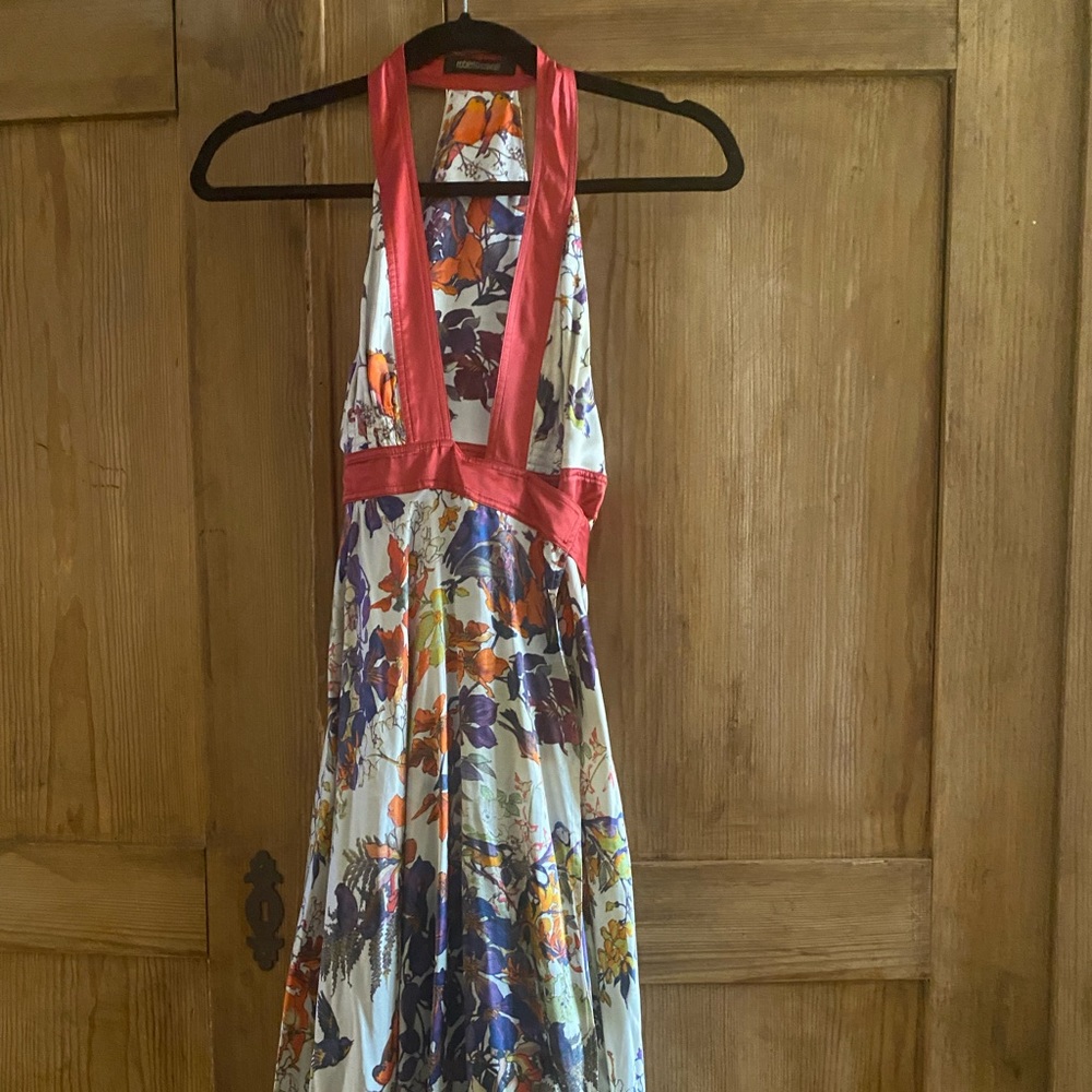 Roberto Cavalli 100% Silk Floral Wrap Dress - Picture 13 of 13